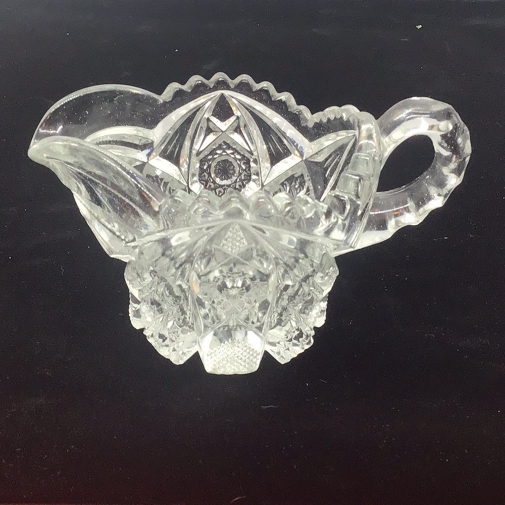 NUCUT Creamer Pressed Glass